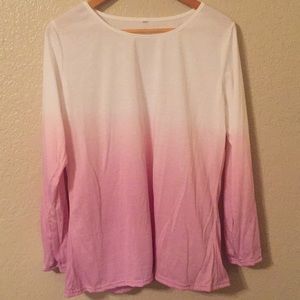 Long sleeve ombré shirt